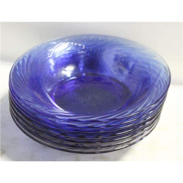 7 VINTAGE PYREX USA COBALT BLUE GLASS