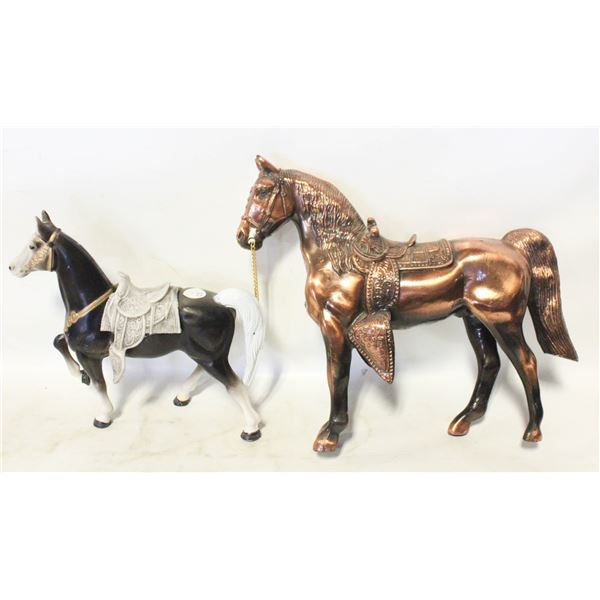 TWO DECOR HORSES