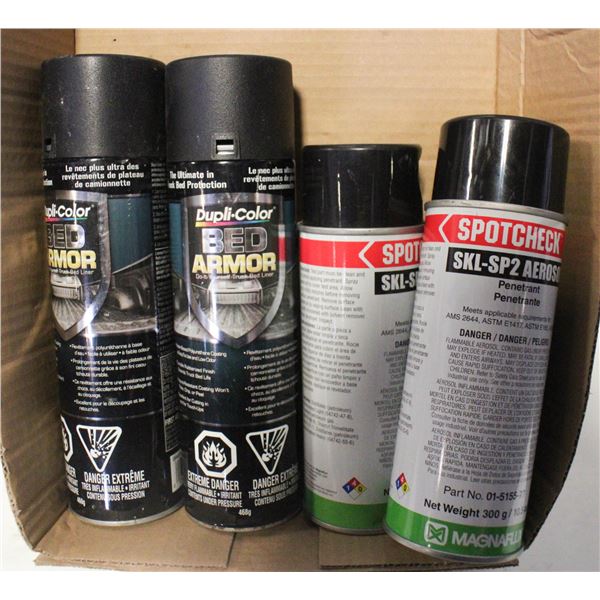 2 X TRUCK BED LINER SPRAY CANS BED ARMOR + 2 CANS