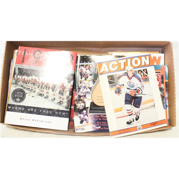LOT OF HOCKEY BOOKS AND MAGAZINES