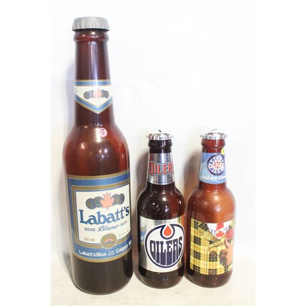 LOT OF 3 BOTTLE BANKS