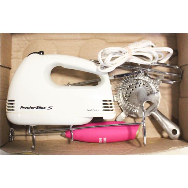ELECTRIC HAND MIXER PLUS ELECTRIC DRINK MIXER