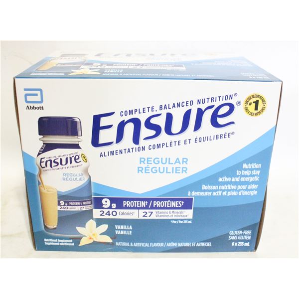 CASE OF ENSURE  6 X 235 ML VANILLA