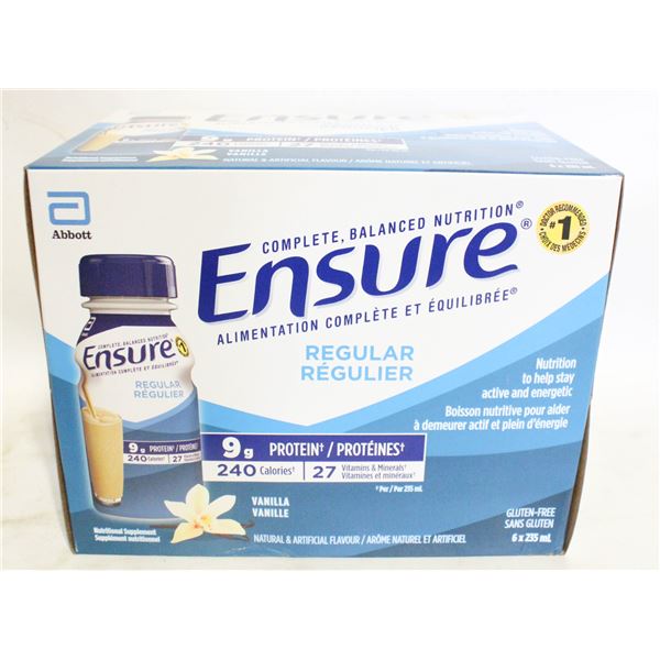 CASE OF ENSURE  6 X 235 ML VANILLA