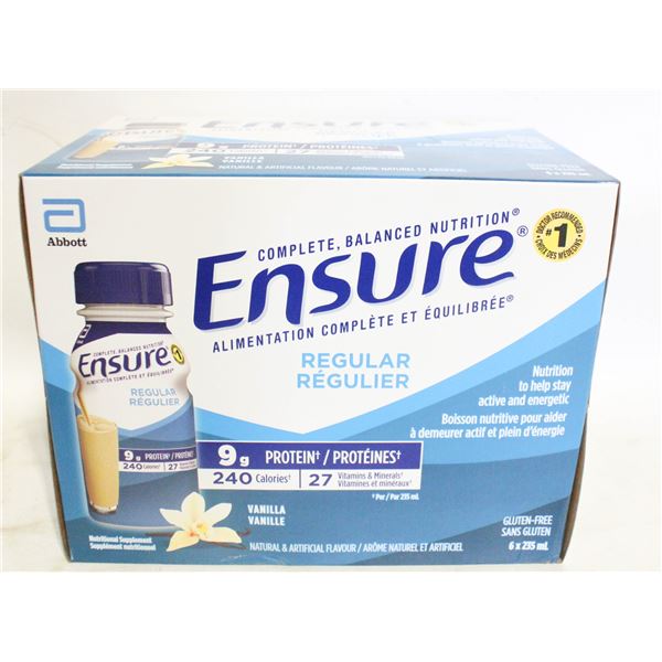 CASE OF ENSURE  6 X 235 ML VANILLA