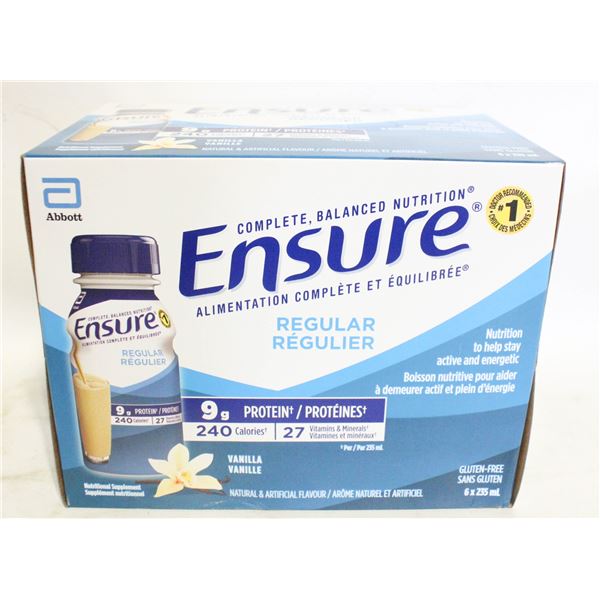 CASE OF ENSURE  6 X 235 ML VANILLA