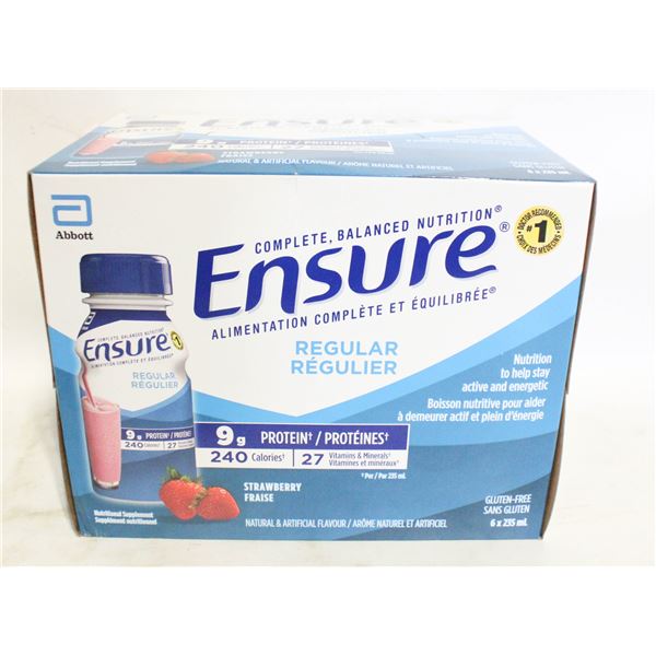 CASES OF ENSURE 6 X 235 ML STRAWBERRY =