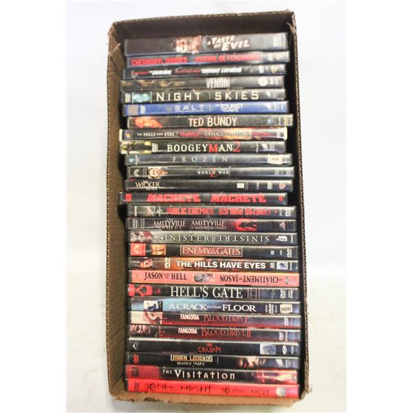 27. ASSORTED DVD MOVIES, LOTS OF HORROR.