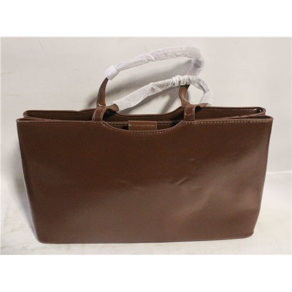 NEW BROWN PURSE WITH 2 CROSSBODY