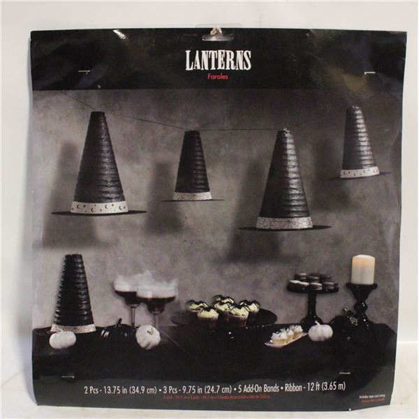 HALLOWEEN 5 PC LOT HANGING LANTERNS
