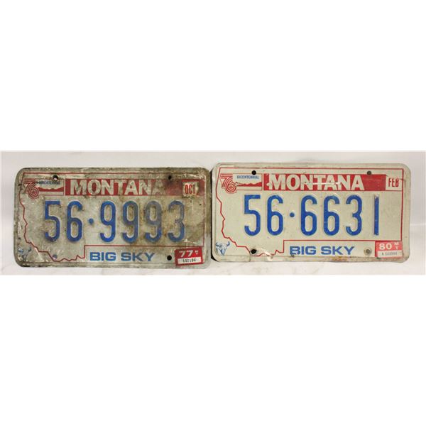 MONTANA MATCHING LICENSE PLATES