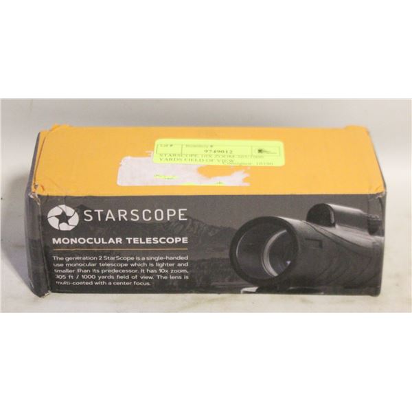 STARSCOPE 10X ZOOM-305/1000 YARDS FIELD OF VIEW