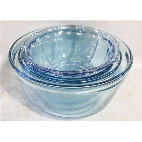 VINTAGE ANCHOR HOCKING GLASS BOWLS