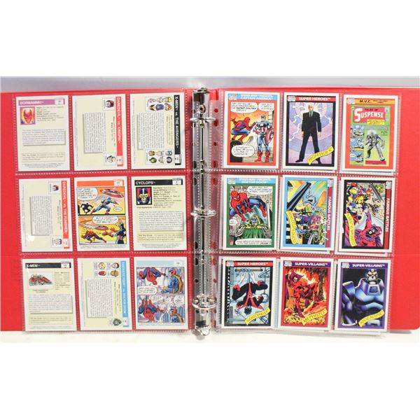 BINDER OF 1990 MARVEL CARDS