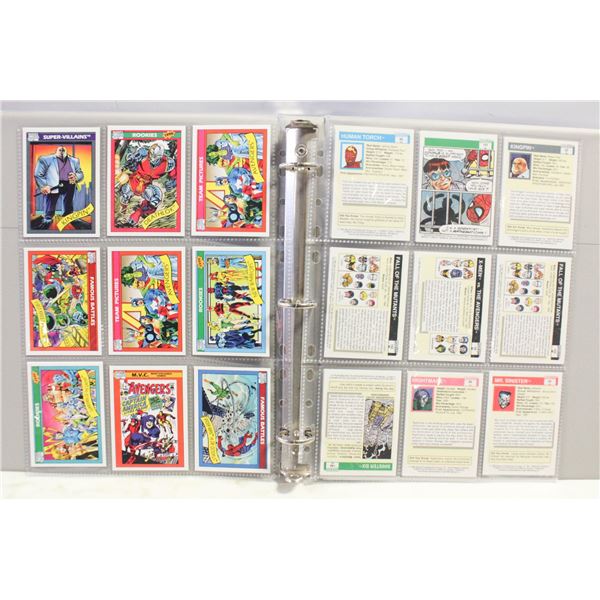 BINDER OF 1990 MARVEL CARDS