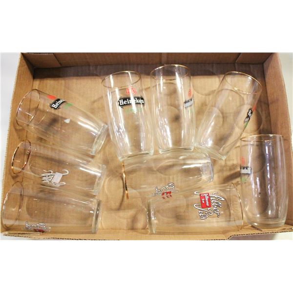 9 VINTAGE GERMANY & HOLLAND BEER GLASSES