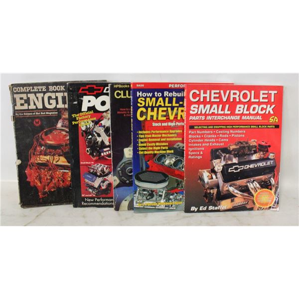 5 MUSCLE CAR ENGINE BOOKS