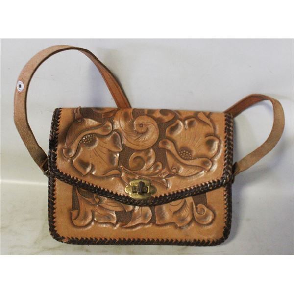 ESTATE GENUINE LEATHER TOOLED WESTERN