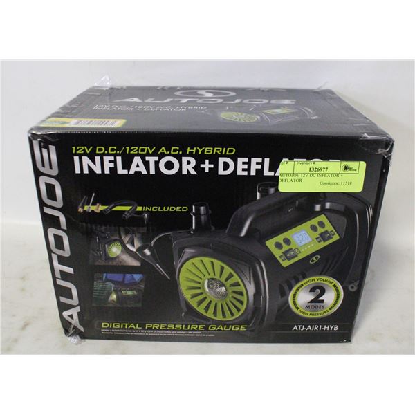 AUTOJOE 12V DC INFLATOR + DEFLATOR