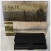 Image 1 : 2 HANDPAINTED ETSTAE ART PIECES + BLACK