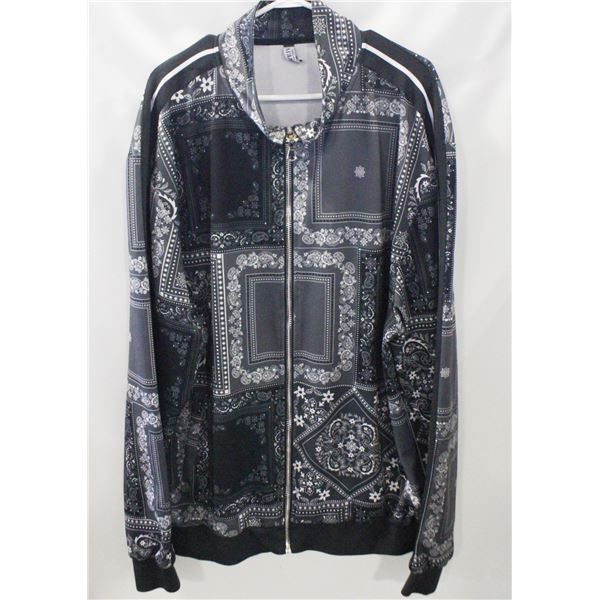MENS 3XL BLACK AND GREY FALL FULL ZIP