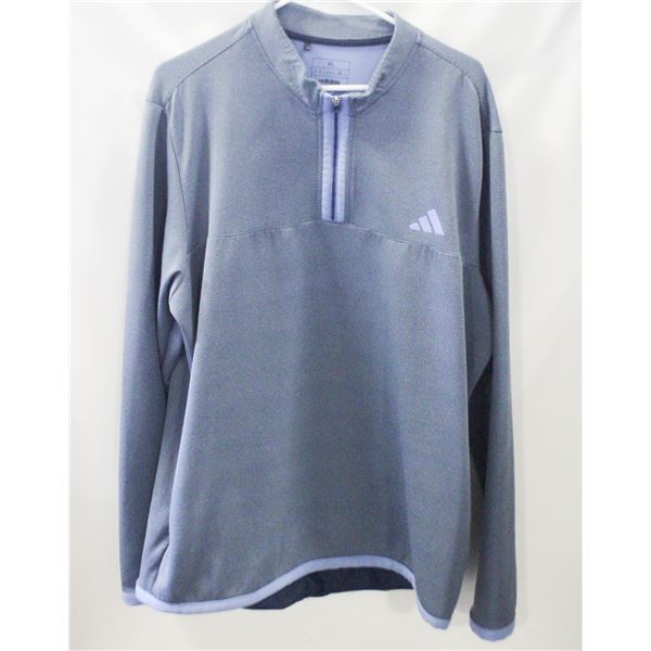 MENS XL ADIDAS LONG SLEEVE SPORT SHIRT BLUE