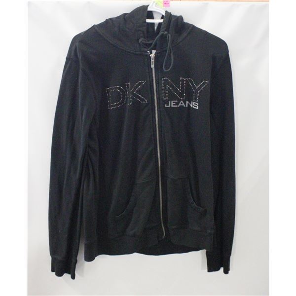 LADIES XL DKNY BLACK HOODIE