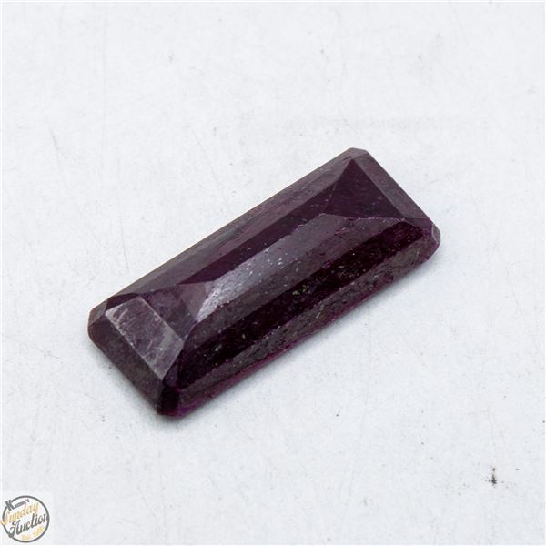 194CT NATURAL RED RUBY GEMSTONE + COA