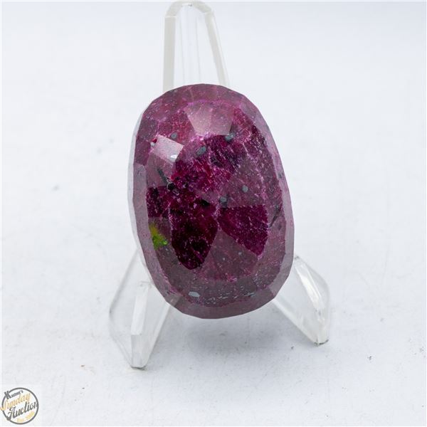 689CT NATURAL RED RUBY GEMSTONE + COA