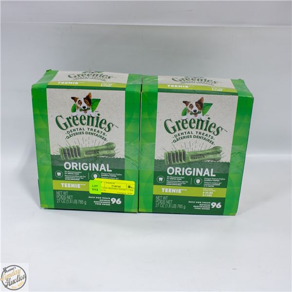 2 X 1.6LB GREENIES TEENIE 5-15LB DENTAL
