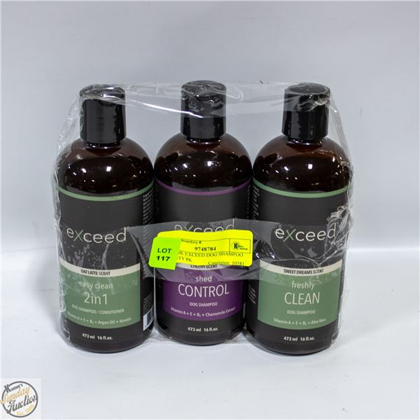 3X473ML EXCEED DOG SHAMPOO VARIETY PK