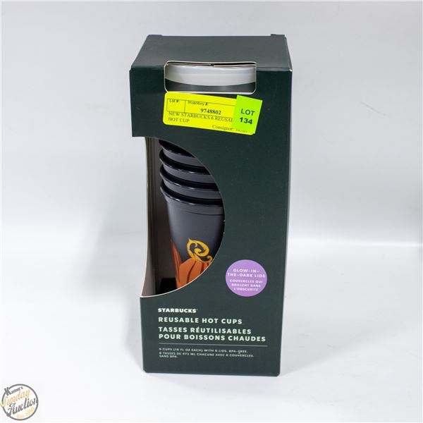 NEW STARBUCKS 6 REUSABLE 16 OZ HOT CUP
