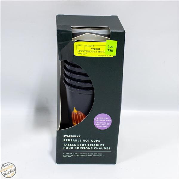 NEW STARBUCKS 6 REUSABLE 16 OZ HOT CUP