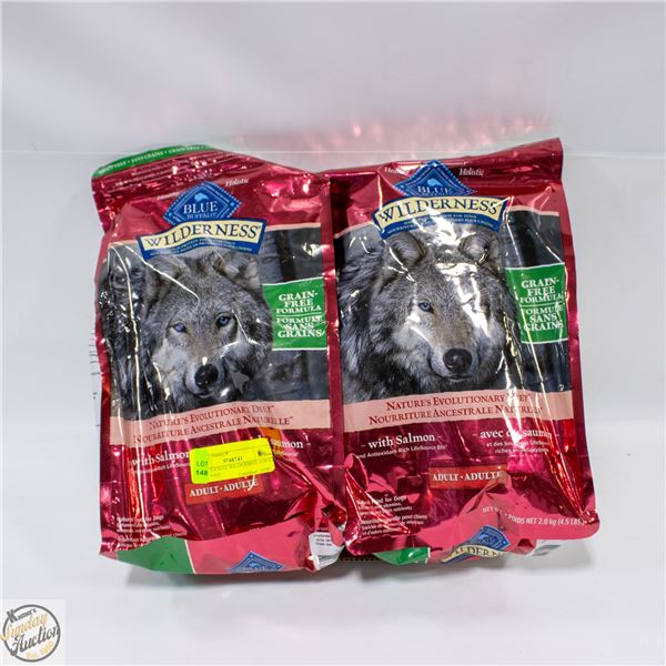 2 X 4.5LB BLUE WILDERNESS ADULT DOG FOOD