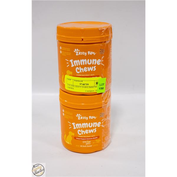 2 X 315G ZESTY PAWS IMMUNE CHEWS