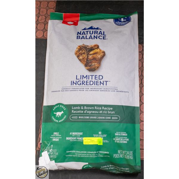 24LB NATURAL BALANCE ADULT DOG FOOD