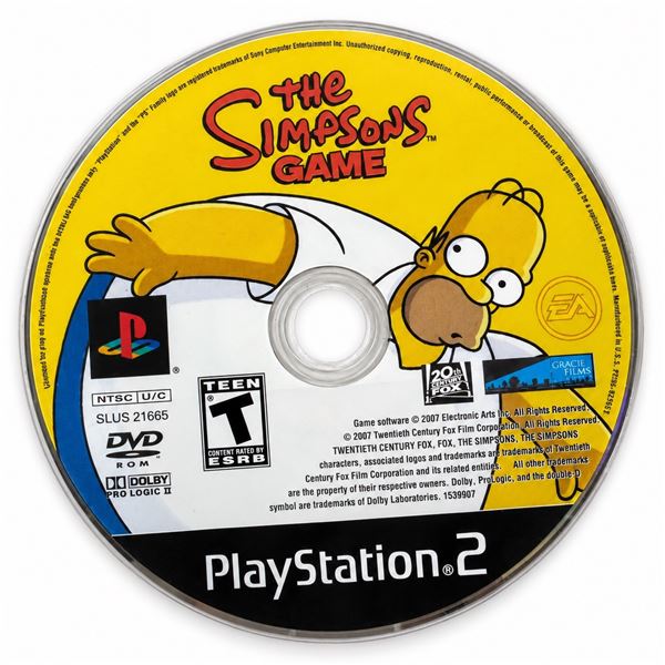 PS2 THE SIMPSONS GAME DISC ONLY
