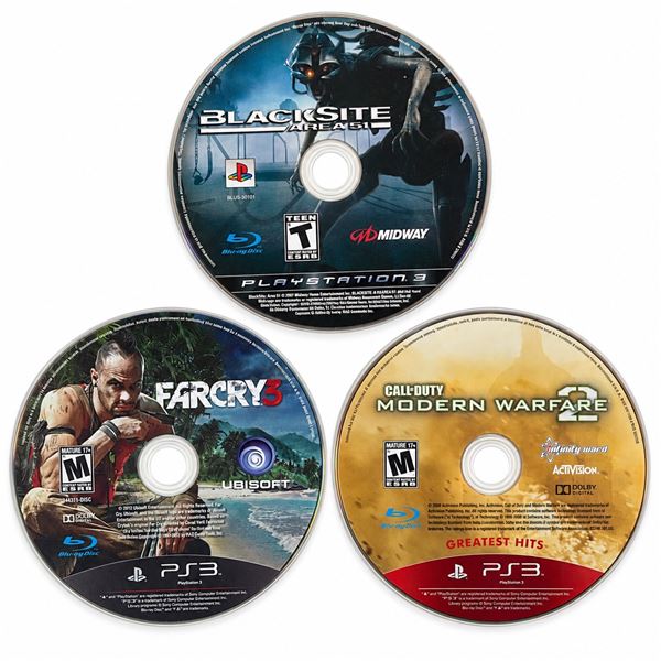 3 PLAYSTATION 3 GAMES DISC-ONLY LOT