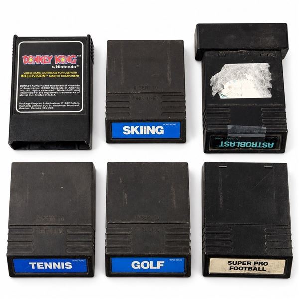 6 INTELLIVISION GAMES CARTRIDGE LOT