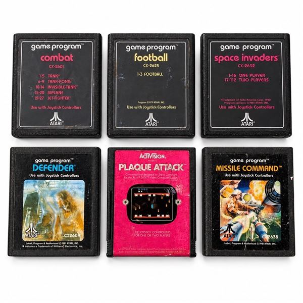 6 ATARI 2600 GAMES CARTRIDGE LOT