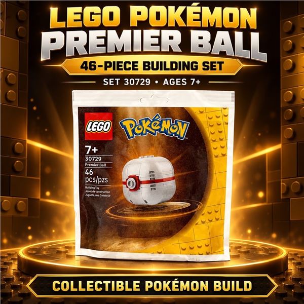 NEW LEGO POKEMON PREMIER BALL 46PC SET 30729