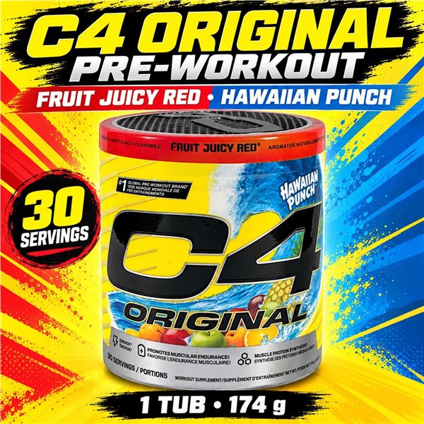 C4 PRE-WORKOUT FRUIT JUICY RED 174G BB 04/27