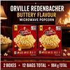 Image 1 : 2 ORVILLE BUTTERY POPCORN 12 BAGS BB 02/27