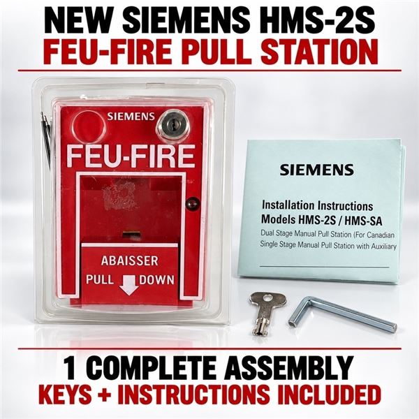 NEW SIEMENS HMS-2S FEU-FIRE PULL STATION