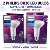 Image 1 : NEW 2 PHILIPS BR30 DAYLIGHT LED BULBS