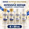 Image 1 : 4 DOVE INTENSIVE REPAIR SHAMPOO CONDITIONER 89ML