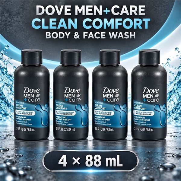 4 DOVE MEN+CARE CLEAN COMFORT BODY WASH 88ML