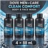 Image 1 : 4 DOVE MEN+CARE CLEAN COMFORT BODY WASH 88ML
