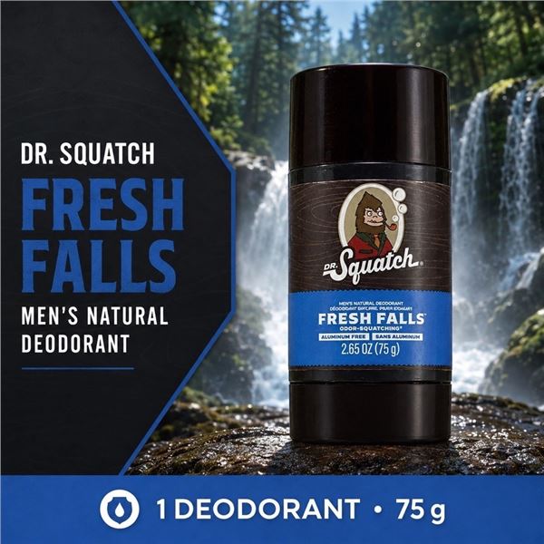 DR. SQUATCH FRESH FALLS MEN'S DEODORANT 75G