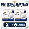Image 1 : 2 PACKS DOVE ORIGINAL BEAUTY BARS 6 TOTAL